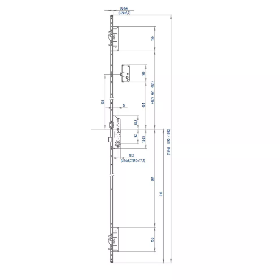 Meerpuntsslot Multisafe 855GL type 11...