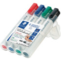 Staedtler Lumocolor whiteboardmarker etui van 4 stuks in geassorteerde kleuren
