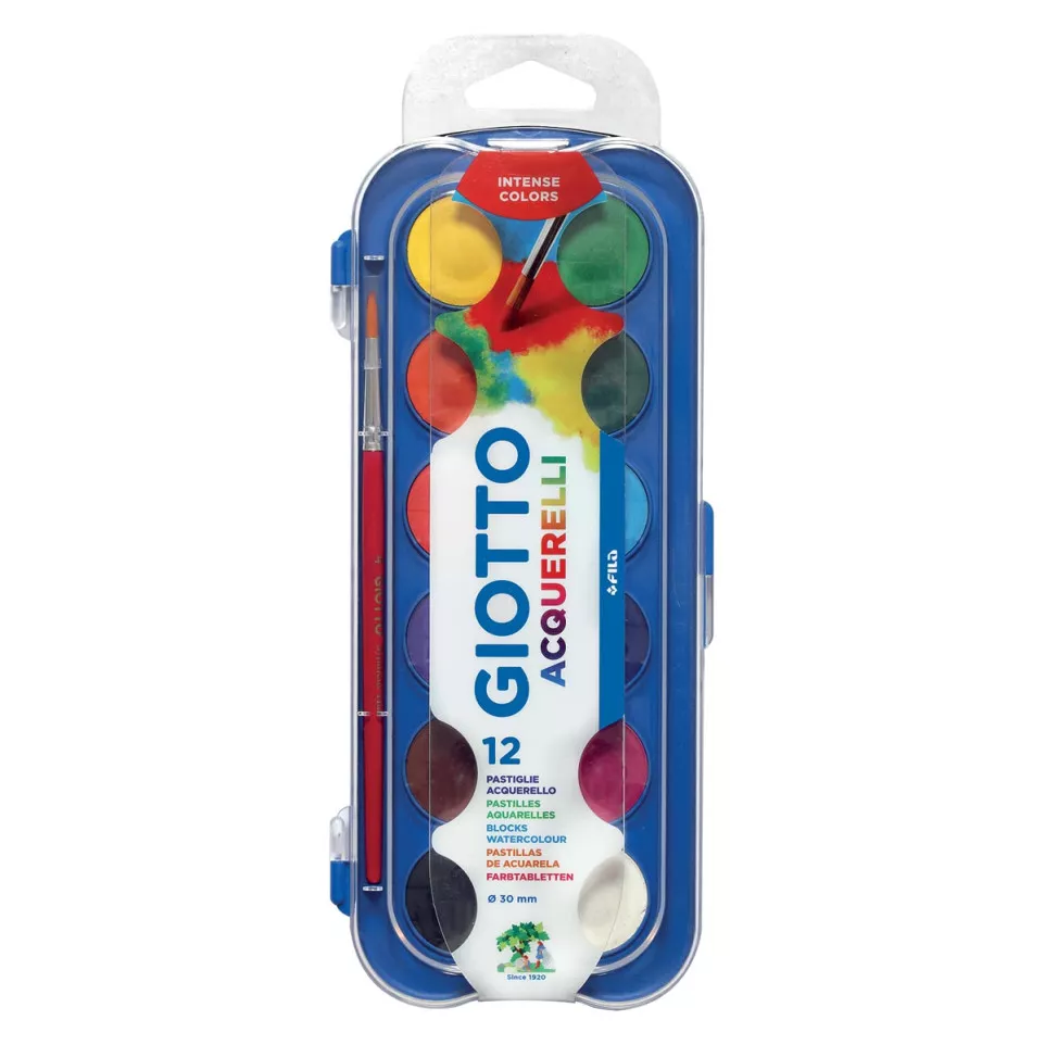 Giotto waterverf, doos met 12 napjes...
