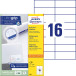 Avery Zweckform 3484, étiquettes universelles, Ultragrip, blanc, 100 feuilles, 105 x 37 mm