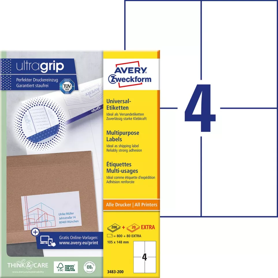 Avery Zweckform 3483-2, Universele...