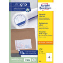 Avery Zweckform 3483, Universele etiketten, Ultragrip, wit, 100 vel, 4 per vel, 105 x 148 mm