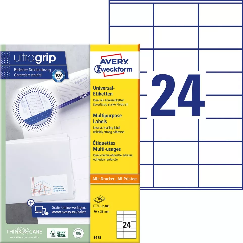 Avery Zweckform 3475 Universal Labels...