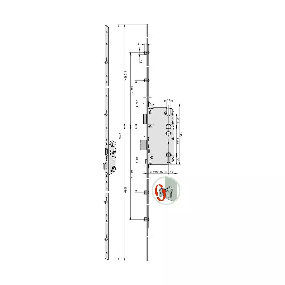 Serrure multipoint GU SECURY-V R4...