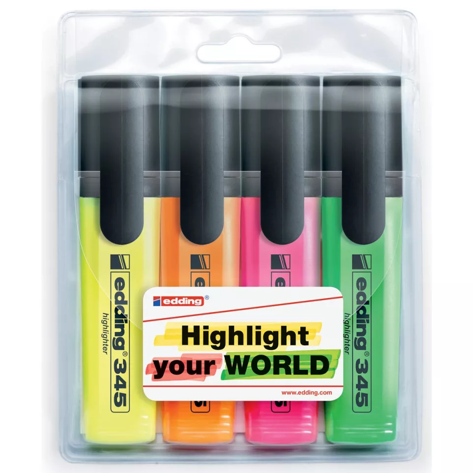 Edding Highlighter 345 Wallet of 4...