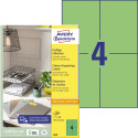 Avery étiquettes universelles colorées ft 105 x 148 mm (l x h), 400 pièces, vert