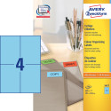 Avery étiquettes universelles colorées ft 105 x 148 mm (l x h), 400 pièces, bleu