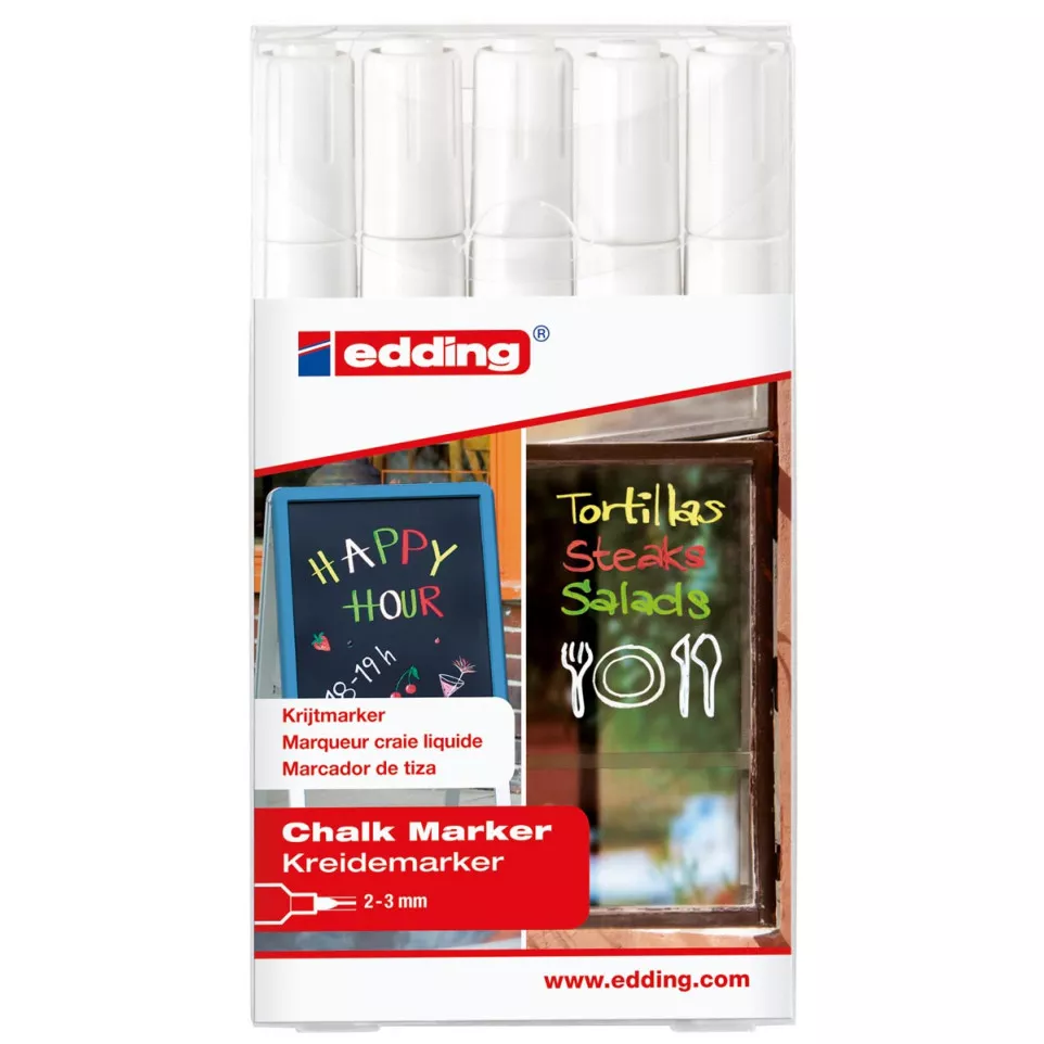 Edding marqueur craie e-4095 blanc,...