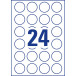 Avery Zweckform L3415-100 ronde etiketten, diameter 40 mm, 2400 etiketten, wit