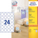 Avery Zweckform L3415-100 ronde etiketten, diameter 40 mm, 2400 etiketten, wit