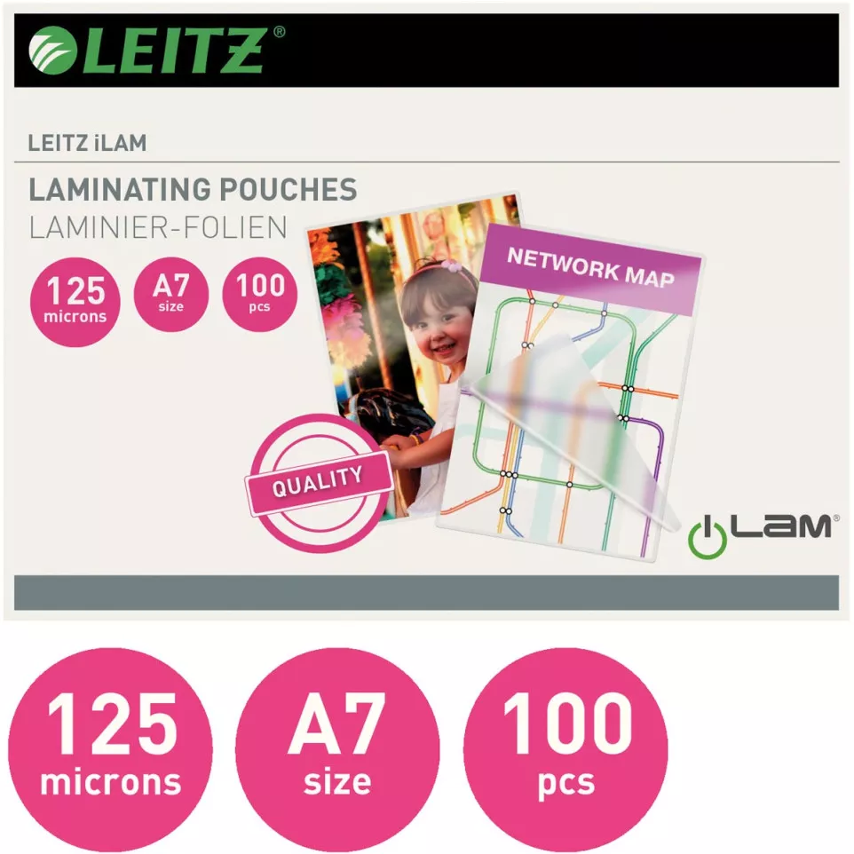 Leitz Ilam Laminating Pouches A7 250...