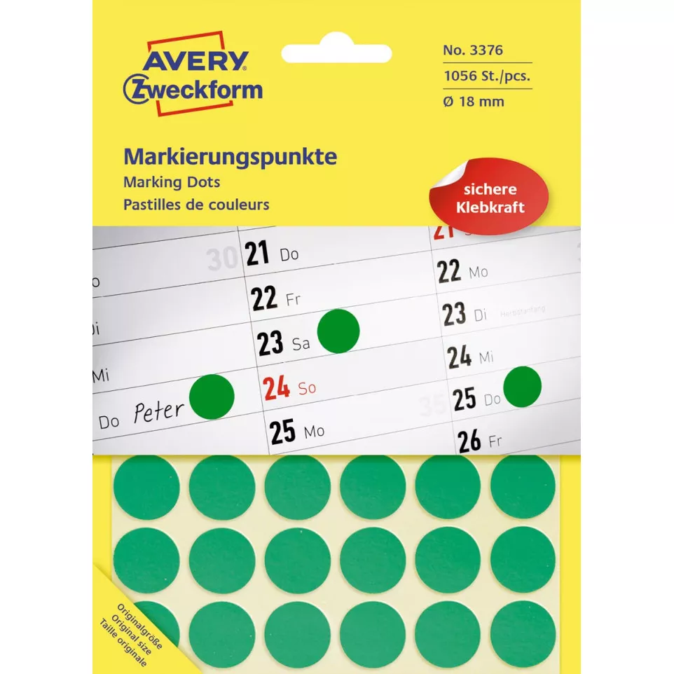 Avery Dennison Round Labels 18 mm...