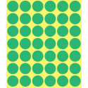 Avery Dennison Round Labels 18 mm Diameter Green Pack of 1,056