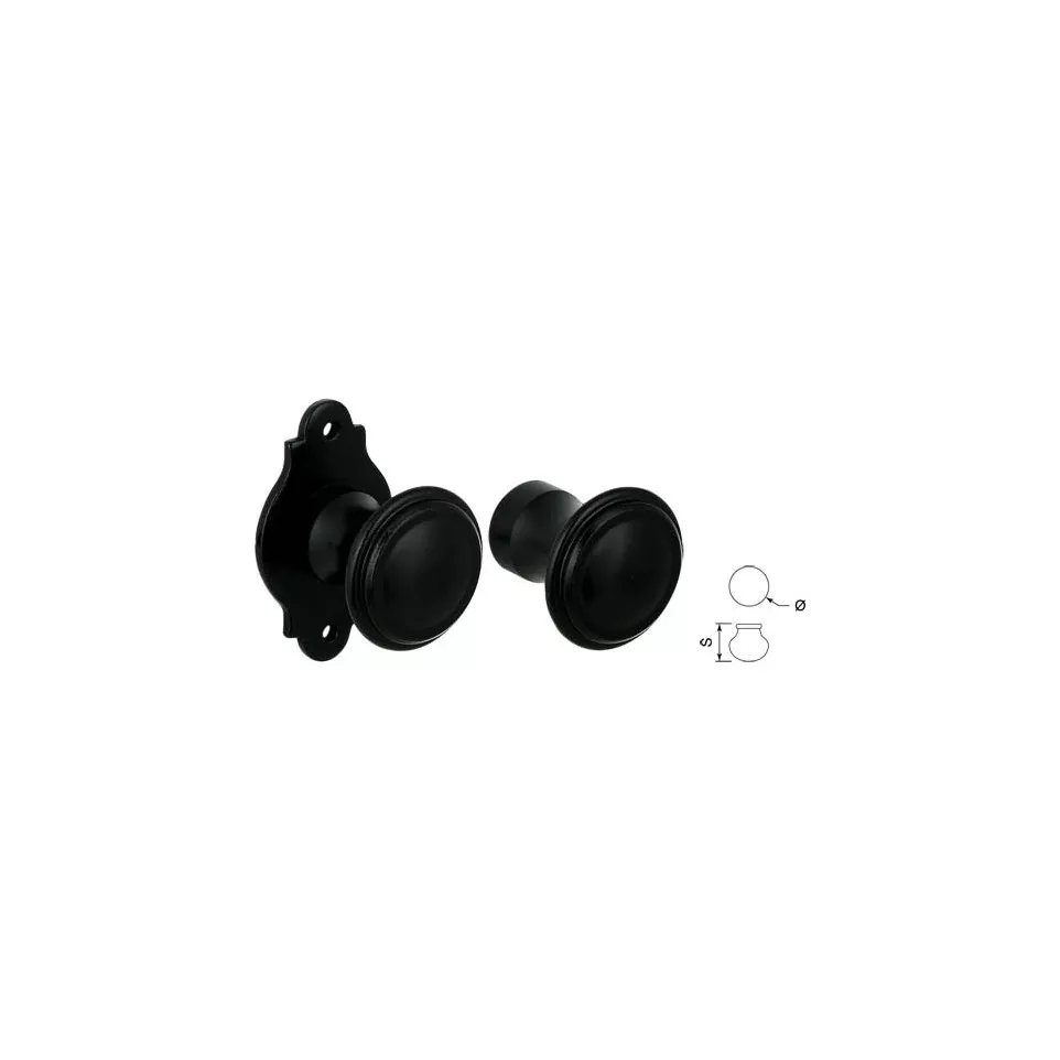 Black Iron Furniture Knob No. 89 / pc