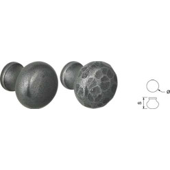 Patinated Iron Furniture Knob No.1530 Ø30mm per piece
