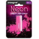 Integral Neon USB 2.0 stick, 32 GB, roze
