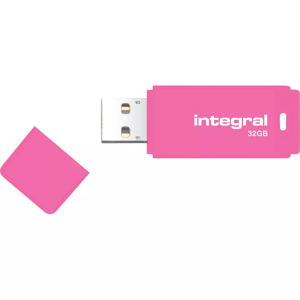 Integral Neon clé USB 2.0, 32 Go, rose