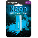 Integral Neon USB 2.0 stick, 32 GB, blauw