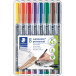 Staedtler Lumocolor 317 Permanent OHP Markers 1.0 mm Case of 8 Assorted Colors