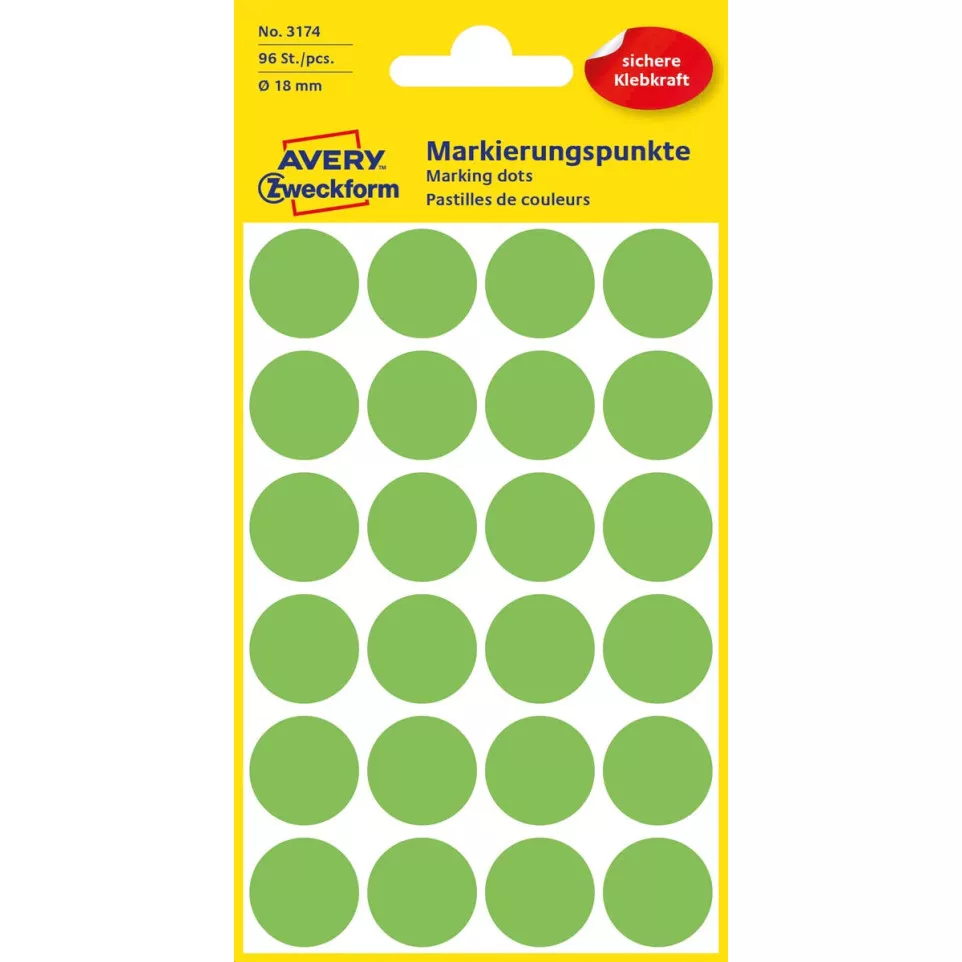 Avery Ronde etiketten diameter 18 mm,...