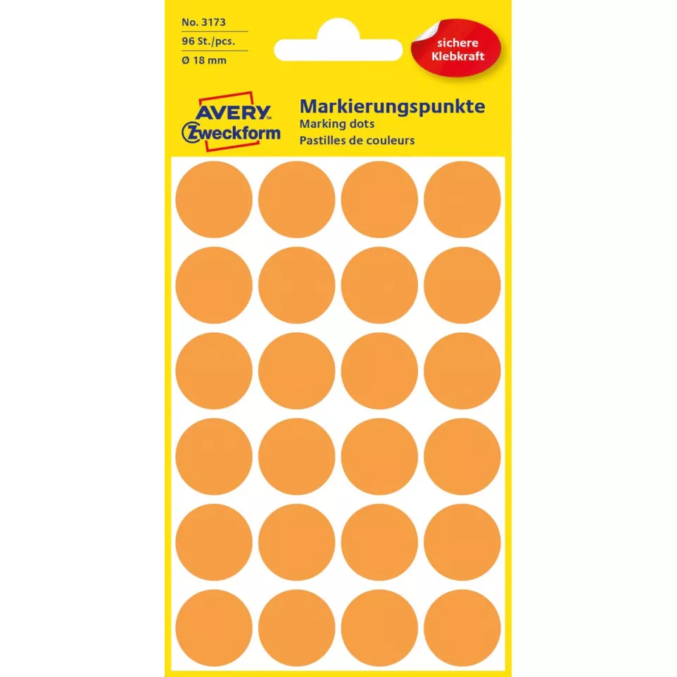 Avery Ronde etiketten diameter 18 mm,...