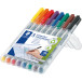 Staedtler Lumocolor 316, marqueur OHP, non permanent, 0,6 mm, box de 8 pièces en couleurs assorties