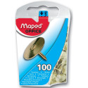 Maped copper drawing pins box of 100 pieces