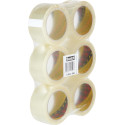 Scotch Quiet Packaging Tape 50 mm x 66 m Transparent Pack of 6 Rolls