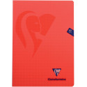 Clairefontaine schrift mimesys voor ft A4, 80 bladzijden, kaft in PP, geruit 10 mm, geassorteerde kleuren
