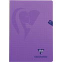 Clairefontaine schrift mimesys voor ft A4, 80 bladzijden, kaft in PP, geruit 10 mm, geassorteerde kleuren