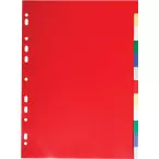 Exacompta A4 Polypropylene Dividers 12 Tabs Assorted Colours 12/100 Thickness