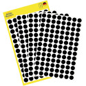 Avery Dennison Round Labels 8 mm Diameter Black Pack of 416