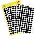 Avery Dennison Round Labels 8 mm Diameter Black Pack of 416
