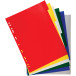 Exacompta intercalaires pour ft A4, en PP 12/100e, 6 onglets, couleurs assorties
