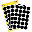 Avery Dennison Round Labels 18 mm Black Pack of 96