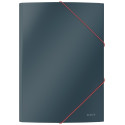 Leitz Cosy elastomap met 3 kleppen, uit karton, ft A4, grijs