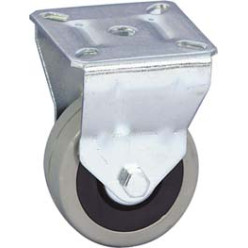 Light Duty Fixed Rubber Caster Wheel Ø80mm 55kg per piece
