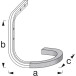 Red Rubber Wall and Ceiling Hook for Bicycle 150mm per piece