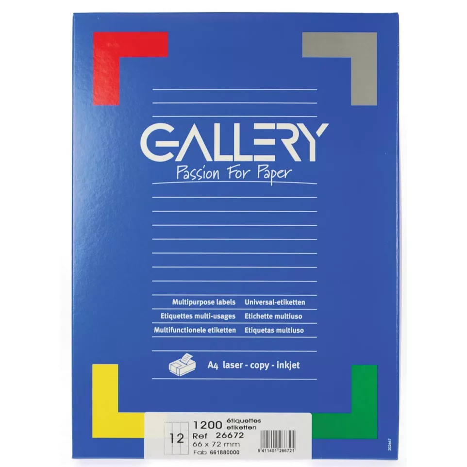 Gallery white labels 66 x 72 mm (w x...
