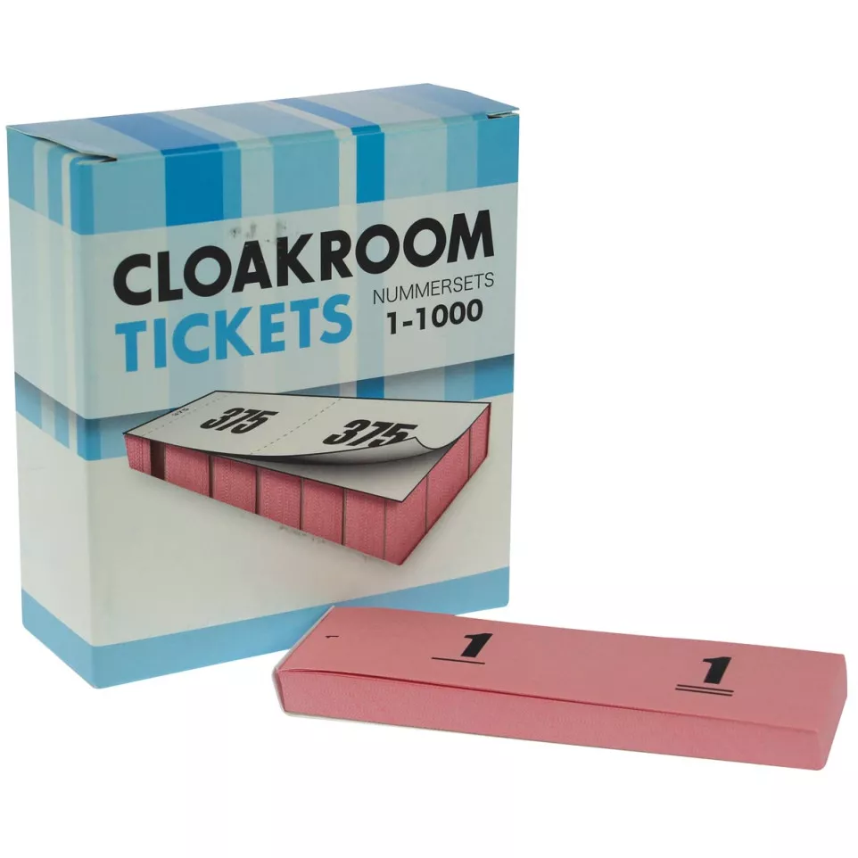 Numbered Cloakroom Ticket Books 1 to...