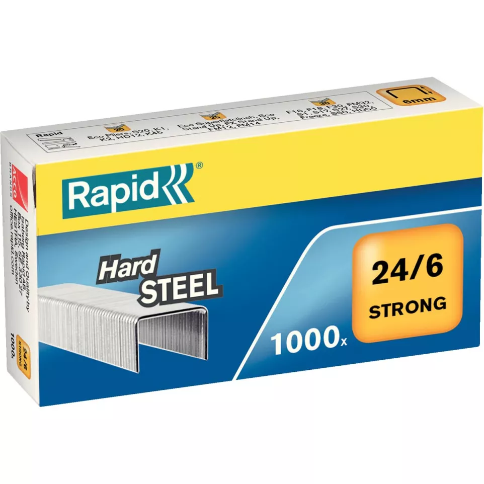 Rapid 24/6 Staples Steel Box of 1000