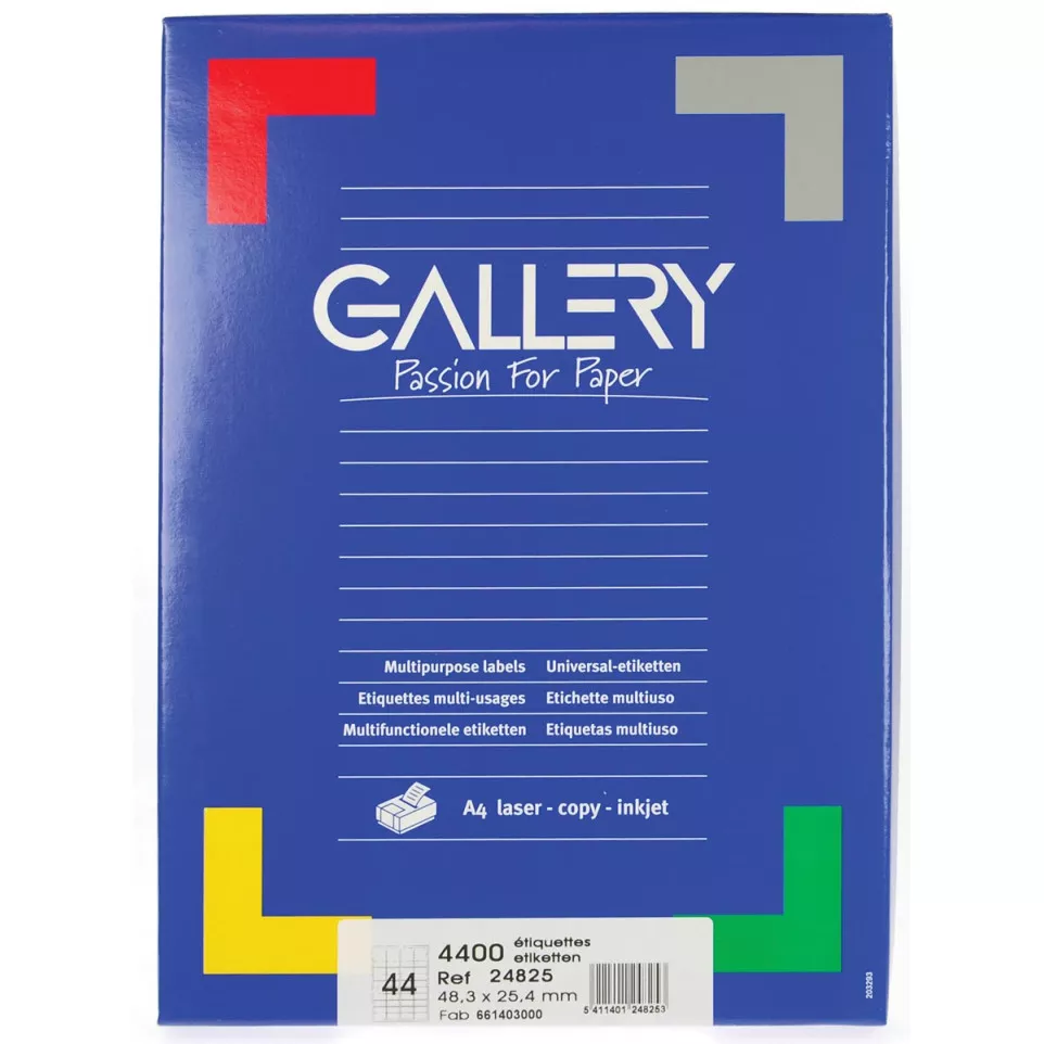 Gallery étiquettes blanches, ft 48,3...