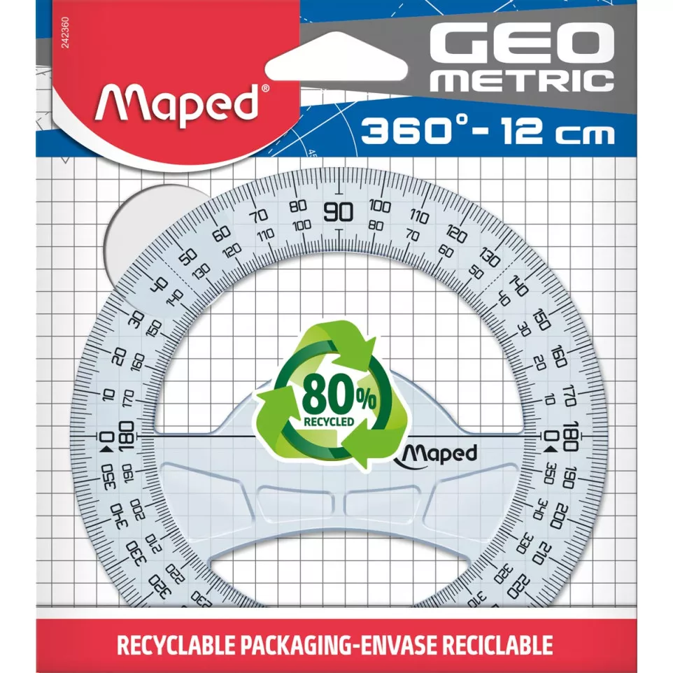 Maped rapporteur Geometric 360°, 12 cm