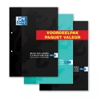 Oxford Notebooks Special Offer Pack of 3 Assorted Colors A4 100 Sheets 5 mm Grid