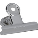 MAUL Pinces-lettres Bulldog avec aimant, 52 mm, blister 2 pces, argent clair