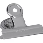 MAUL Pinces-lettres Bulldog avec aimant, 52 mm, blister 2 pces, argent clair