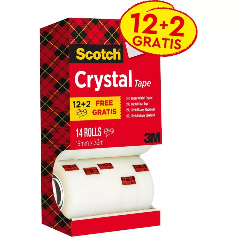 Scotch Ruban adhésif Crystal ft 19 mm...
