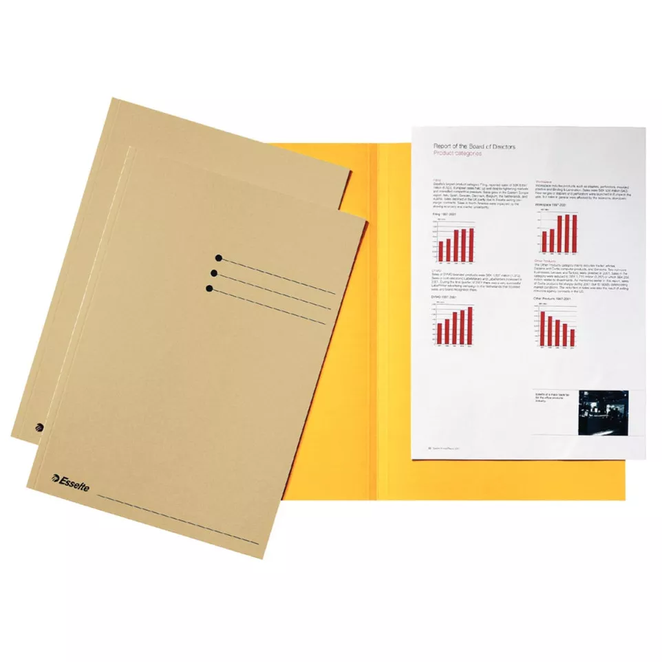 Esselte classification folder buff,...