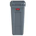 Rubbermaid afvalcontainer Slim Jim, 60 liter, grijs