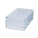 MAUL Acrylic Business Card Organizer with Lid 11.4x19x7cm Transparent